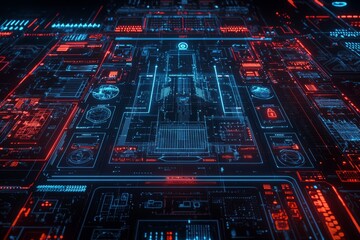 A cybersecurity lock and Earth globe are depicted in a hologram that incorporates a wide range of diverse icons