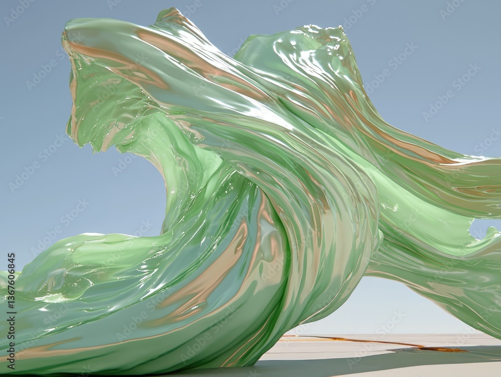 Aufkleber dynamic water flow simulation digital art abstract environment virtual space fluid motion concept
