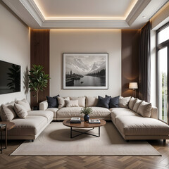 Morden living room interior design 