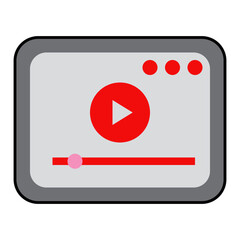 Web video Filled outline icon
