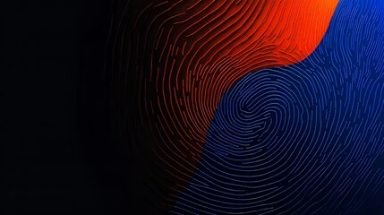 Fototapeta premium A person's thumb is shown in close proximity as it interfaces with a fingerprint scanner to verify biometric identity and gain access through a password, illustrating the concept of cybersecurity and