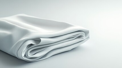 Elegant White Folded Cloth: A pristine white cloth, expertly folded, embodies simplicity and elegance. The folds create a mesmerizing dance of light and shadow.