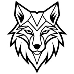 wolf head vector