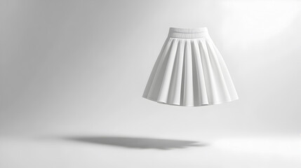 A white skirt is floating in the air