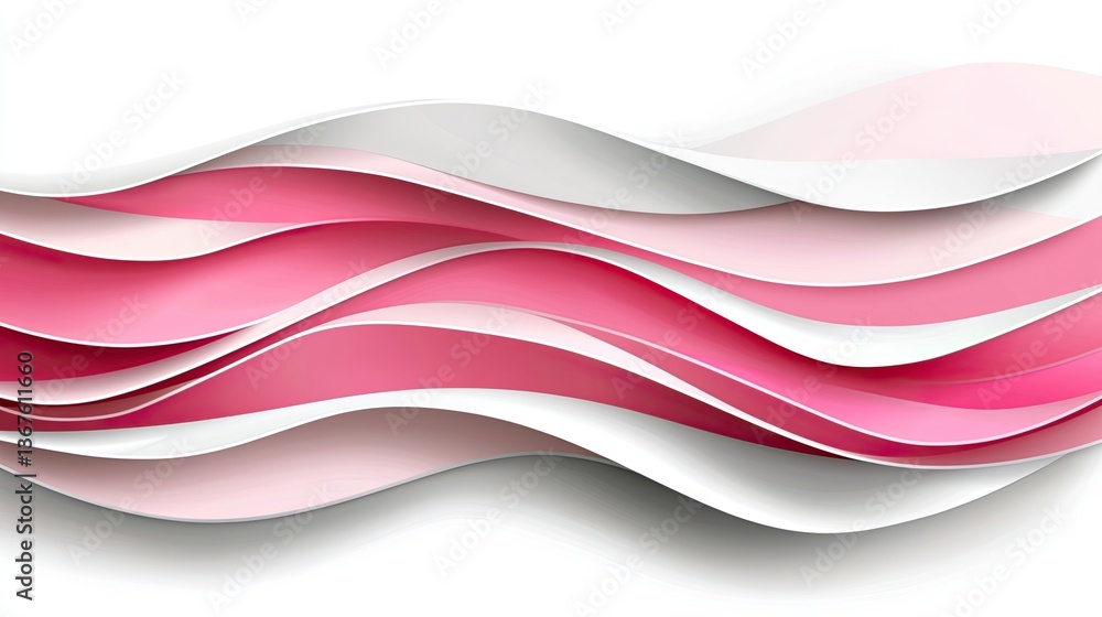 Aufkleber dynamic pink wave patterns abstract design graphic art modern aesthetics top-down view visual concep