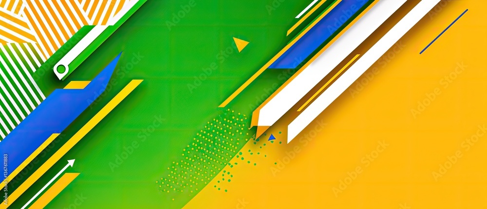 Poster dynamic geometric patterns digital art abstract design vibrant colors creative perspective
