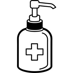 vector illustration of soap dispenser