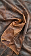 Obraz premium Versatile textured leather fabric warm tones highlighted in artistic close-up textile photography