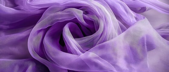 Obraz premium Elegant purple fabric texture textile studio close-up soft illumination artistic detail