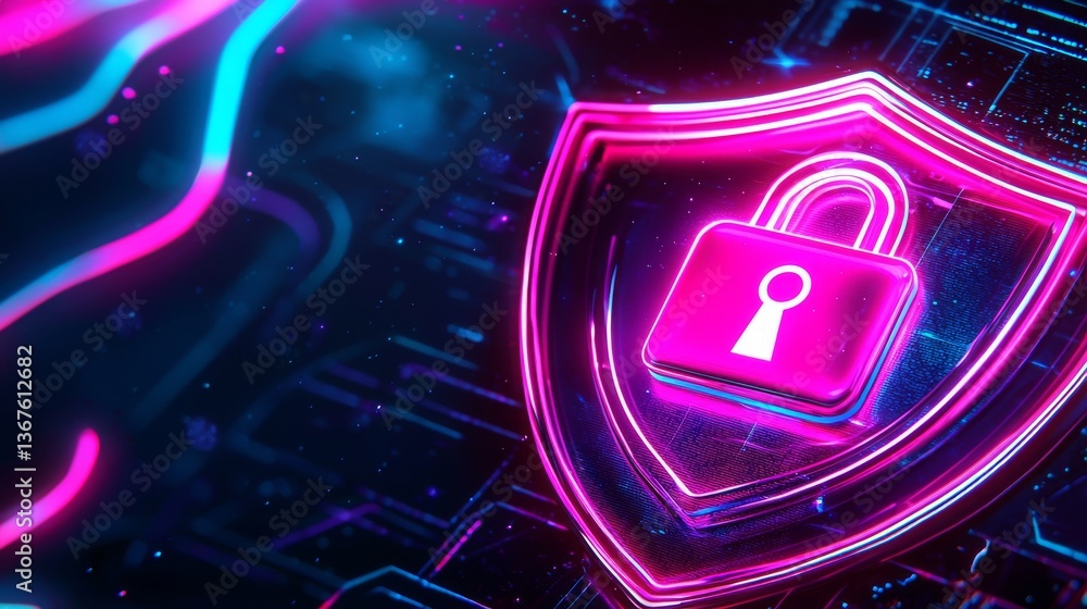 Poster protecting business and financial transaction data from cyber attacks involves cyber security and da