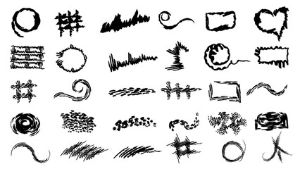 Texture abstract chalk, crayon pencil style. Set of vector elements for design.Creative arrows in grunge style, vector collection, beautiful and stylish.