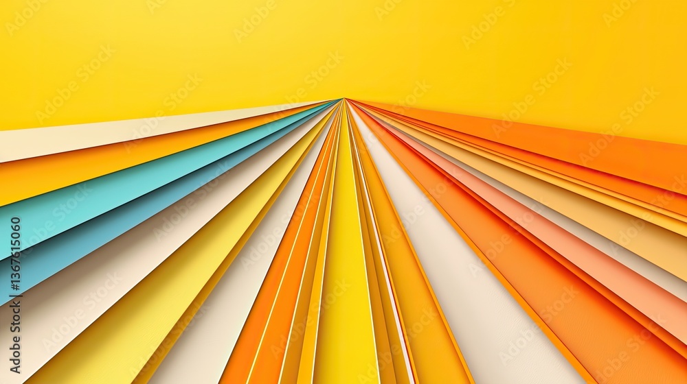 Poster vibrant paper layers in a bright studio a dynamic perspective on abstract graphic design