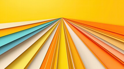 Fototapeta premium Vibrant paper layers in a bright studio a dynamic perspective on abstract graphic design