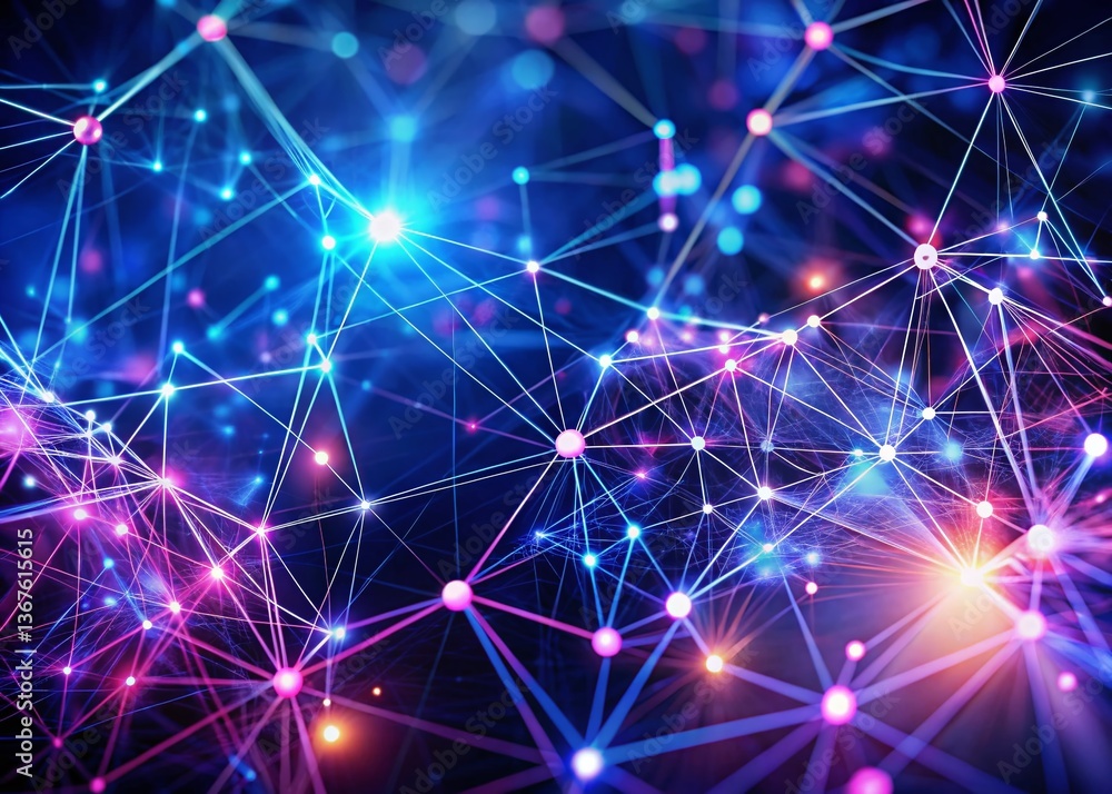 Poster global network connection: futuristic abstract technology background