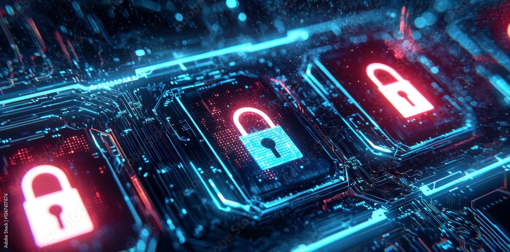 Poster the visual representation highlights network security protocol layers, focusing on cybersecurity str