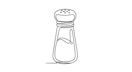 Simple outline of a salt shaker in minimalist style  
