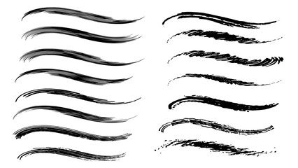 Charcoal symbols for highlights.Vector doodle drawing. Freehand curved arrows, swirls, crosses, circles, and squiggle hand print vector. Chalk scribble drawings of arrows and underlines.