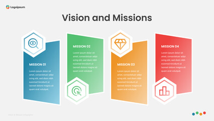 Vision and Missions Infographic Slide Template  © Antstheme
