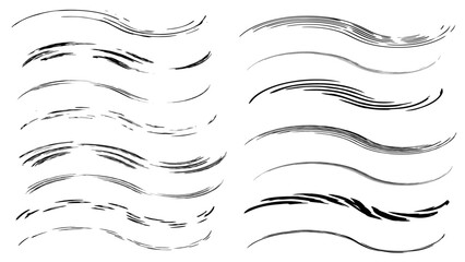 Pencil-drawn doodles.Strokes, bends, lines. Hand drawn line chalk brush stroke arrow line set. Vector illustration Chalk crayon underline, check mark, scribble and texture in rough hand sketch style.