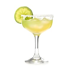 Fototapeta premium Refreshing Margarita Cocktail Lime Ice Glass