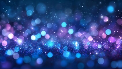 Abstract glowing bokeh lights, vibrant colors, night scene