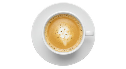 Isolated Top View Coffee Cup