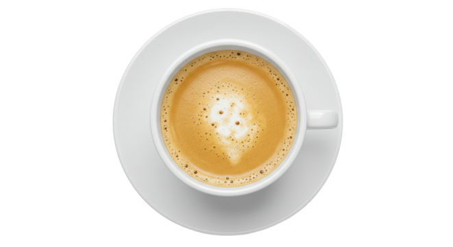 Isolated Top View Coffee Cup