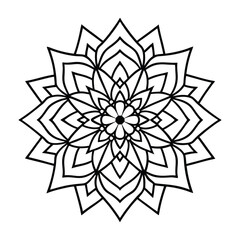 Obraz premium Intricate Mandala Design Featuring Symmetrical Patterns and Geometric Shapes