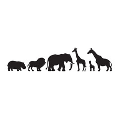  Savanna Landscape Africa Vector Silhouette