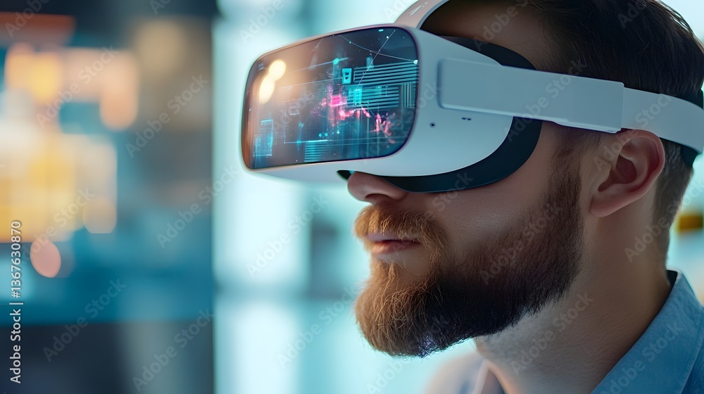 Poster a vr developer testing a new immersive experience