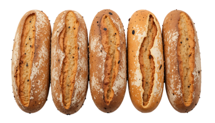 Artisan bread loaves freshly baked rustic bakery goods for delicious meals