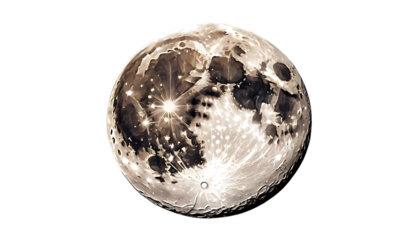 Artistic depiction of the Moon starry cartoon png