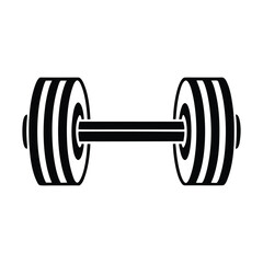 dumbbell vector on white background