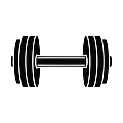 dumbbell vector on white background