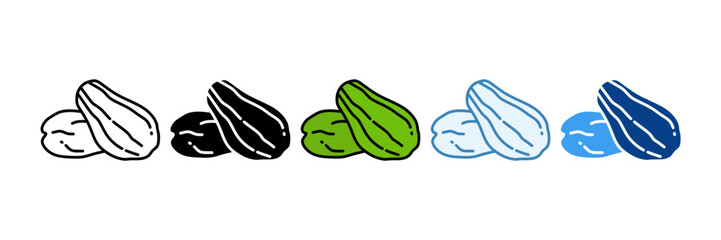 Chayote  Icon Set Multiple Style Collection