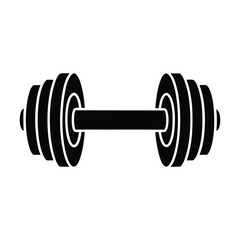 dumbbell vector on white background