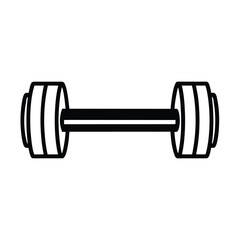 dumbbell vector on white background