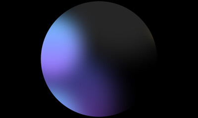 glass sphere on black background