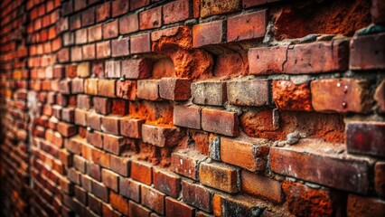 Grunge Red Brick Wall Texture: Gritty Urban Background for Design Projects