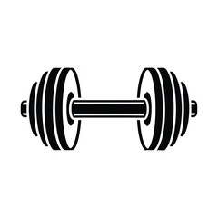dumbbell vector on white background