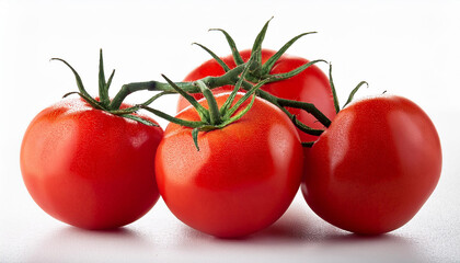tomatoes on white background
