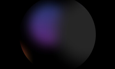 purple ball on black background