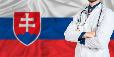 Fototapeta premium Slovakia National Health System. Slovakia Health And Medical Insurance Concept