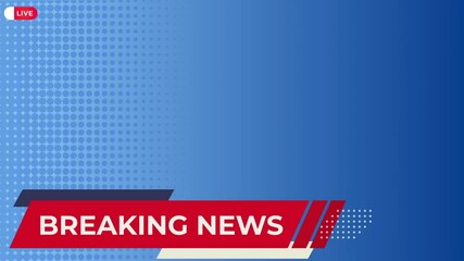 Animated breaking news text emergency intro alert broadcast animation