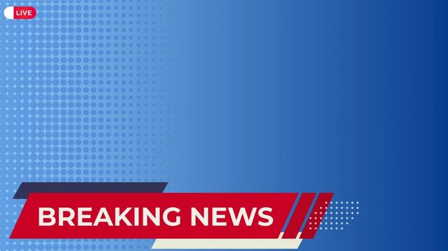 Animated breaking news text emergency intro alert broadcast animation