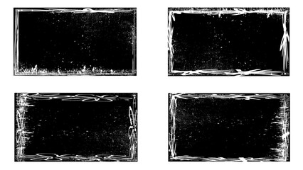 Grunge border background. Abstract overlay. Dirty and damaged backdrop. Overlay grunge .Simply place texture over any object to create grunge effect . Banner with scratched surface for your design.