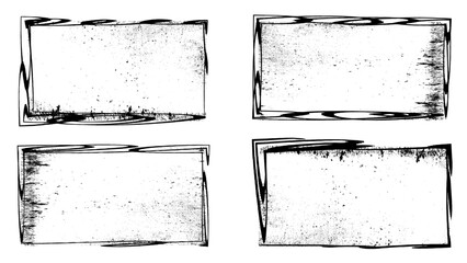 Grunge textured banner with rough edges. Frame Speckled texture. Overlay grunge texture. Simply place texture over any object to create grunge effect . Banner with scratched surface for your design.