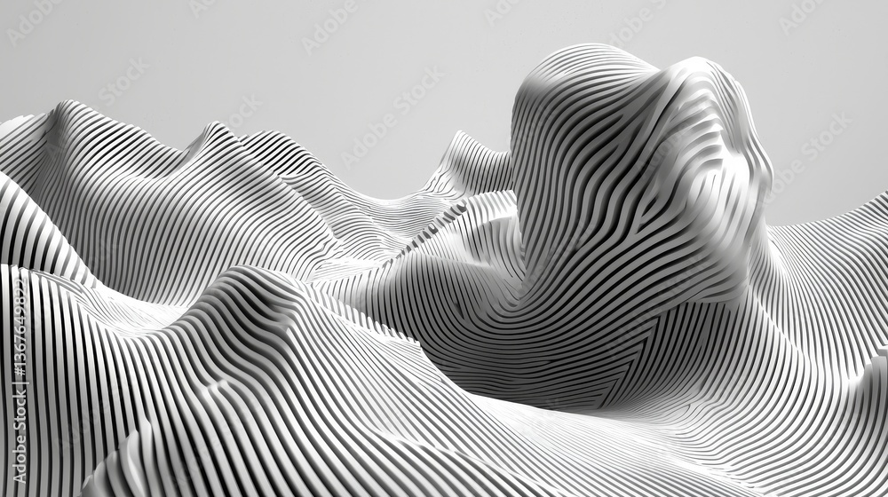 Poster the background design is an abstract mix of white and gray with a technical line illustration