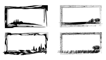  Frame Speckled texture. Grunge textured banner with rough edges.Overlay grunge texture.Simply place texture over any object to create grunge effect . Banner with scratched surface for your design.