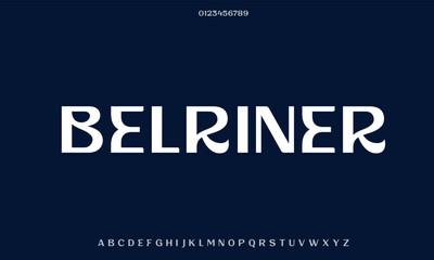 Obraz premium Luxury Belriner alphabet letters font for logo